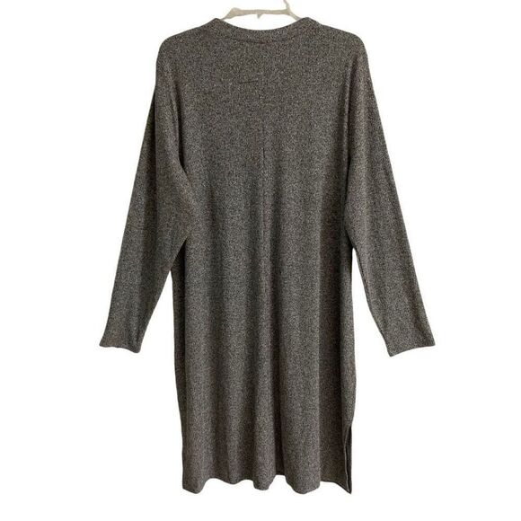 Lane Bryant long duster button up cardigan sweater women’s 22 Heather Gray NEW - Picture 3 of 7